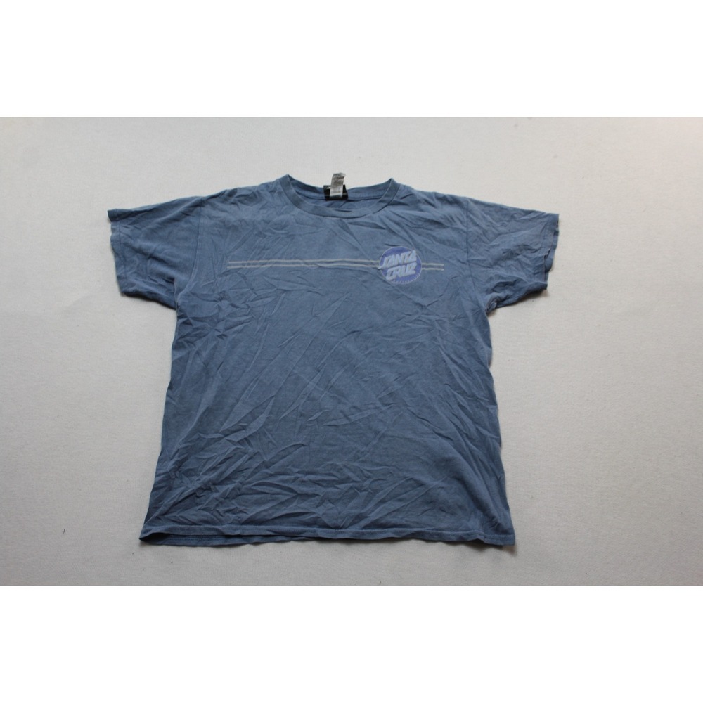 Santa Cruz T-Shirt Mens Small Blue Good Graphic Dot Logo Skater Tee